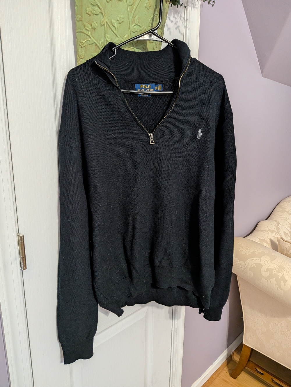 Polo Ralph Lauren Men’s Black Quarter-Zip Sweater